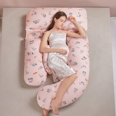 台灣出貨 孕㛿枕護腰側睡枕托腹懷孕抱靠枕孕期睡覺神器專用夏季天絲UH型枕 63FC, 【歐洲I級標準-A類純棉】快樂鴨鴨