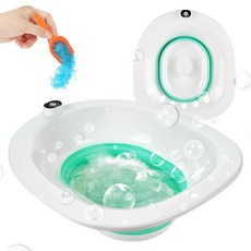G GREENLY-AG Sitz Bath 화장실용 좌욕 치질 남성 및 여성용 전기 산후 관리 범용 변기 시트용 휴대용 버블 그린, Bubble Green