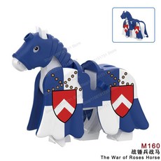 중세 병사 기사 전쟁 말 컬렉션 블록 성 무거운 갑옷을 입은 동물 마운트 선물, 1개