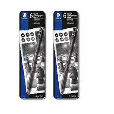 2팩 드로잉 또는 스케치 연필 나무 (100B G6), 스테들러 2팩 드로잉 또는 스케치 연필 나무 (100B