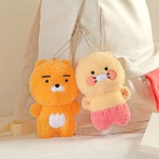 슈에뜨지니 카카오프렌즈 부클 뽀글이 인형 거울 키링, 1개, 춘식이 옐로우