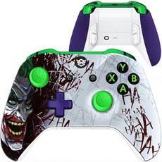 Xbox Series X S 및 Windows 7810-4 백 버튼용 HEXGAMING Ultra ONE 무선 컨트롤러 - 헤어 트리거 - 교체 가능한 엄지 스틱 - 6개 프로, Laughing Clown, 1개