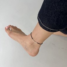 실크 끈 925 실버 스틱 바 발찌