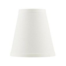 Aspen Creative 51031 HardBACK 백 Empire 트랜지셔널 클립온 미니 스몰 쉐이드 화이트 리넨 원단 8.9cm 상단 x 15.2cm 하단 x 15.2, Aspen Creative 51031, HardBACK