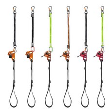 무릎 발 등강기 도르래 로프 클라이밍 보호 안전 작업, 45cm 블랙 탄력 로프