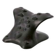 頸椎牽引枕 頸椎枕 牽引枕 頸椎按摩枕 肩頸矯正器 肩頸按摩 按摩肩頸 脖子枕頭 按摩枕 肩頸按摩器, 黑, 1個