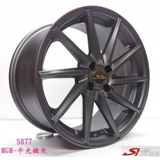 FK 17吋 4/100 S877 平光鐵灰 鋁合金鋼圈, 1個