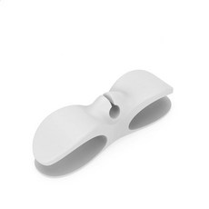 白色集線器2入裝 電線整理器 桌面收納 電源線固定器, 白色, 1個