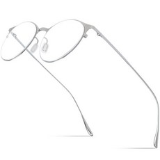 FONEX 메탈 스퀘어 안경 풀 림 경량 안경 프레임 남성용 8105 8106 라운드 실버