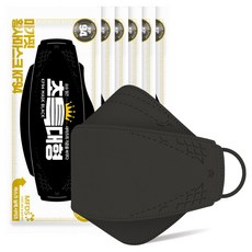 마가핏 숨숨 젤큰 황사 마스크 초특대형 KF94, 5개입, 5개, 블랙