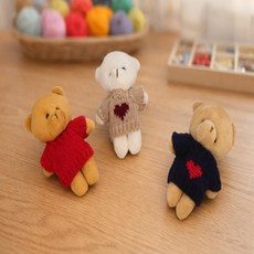 생활구역 모루인형 니트 뜨개옷 악세사리 의류 모루 인형 소품 상의 스웨터, 네이비, 1개, ONE 색상