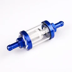 오토바이 ATV 범용 연료 필터 가솔린 연료 라인용 세척 가능한 필터 50CC 500CC 오토바이 및 ATV와 호환 가, 12 blue