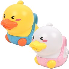 오리 물 뿌리개 목욕놀이완구 2종 세트, 파랑 + 분홍, 1세트