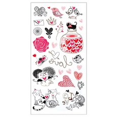 bmk KC인증 어린이 타투스티커 50종 귀여운 캐릭터 아동타투스티커, 1개, TC34