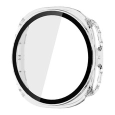 더조은셀러 갤럭시워치 호환 풀커버 풀글라스 강화유리 케이스, 투명, 1개