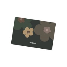 【ECOCO】意可可浪漫花語地墊 小號 中號 家用 防滑 衛生間 地墊 硅藻泥 廁所 浴室 吸水墊子 進門口 速乾 腳墊, 1個, E24009浪漫花語地墊-小號