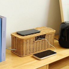 라탄 멀티탭 정리함 전선 전기선 콘센트 가리개 5구 3구, 1개