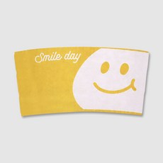 종이컵 홀더 스마일데이 12/16온스용(98파이) 1박스(1 000개), 옐로우, 1개, 1개입