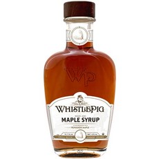 Runamok Maple Barrel Aged 메이플 시럽 Runamok Maple & WhistlePig Organic Rye Whiskey Barrel-aged Maple S, 1개, 375ml