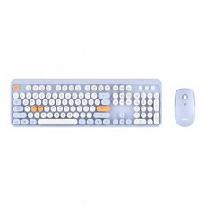 앱코 무선키보드 마우스 세트, WKM01, 블루, 일반형