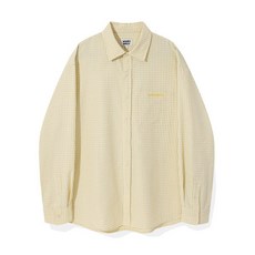 매장정품 와키윌리 WACKY WILLY 시어서커 오버핏 체크 셔츠 옐로우 WA2501SH12YE 185763