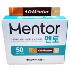 건강두배로 SD 바이오센서 스탠다드 멘토 개인용 혈당검사지, 50매입, 2개
