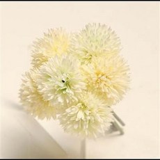 仿真花 球狀裝飾花 中心擺件, 仿真乒乓菊小球菊花束花藝仿真絹花假花茶几餐廳會所擺放插花裝飾1入, 1個