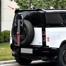 랜드로버 디펜더 90 110 19-22 리어 루프 트렁크 리드 카 튜닝 스포일러 호환, 카본 파이버 룩