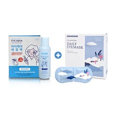 아이아쿠아 아이케어세정액 110ml 1개+스팀 온열안대 아이마스크(구름이불향)5매입x3개, 1개