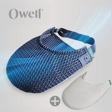 오웰 깁스양말 반 기브스 여름용 덧신, 네이비 블루+그레이 커버, L (265~290mm), 1개