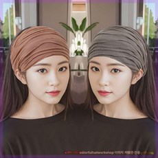 초정상점CHOJEONGSTORE 여성 여성두건 중년여성두건, 머리 둘레 참고 50-60, 로터스핑크+그레이, 1개
