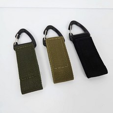 튼튼한 가방걸이 비너 5개 등산 배낭 벨트 나일론 고리, 카키, 1세트
