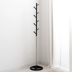 OLIVING 韓國製造 樹狀站立式衣架 1入, 黑色