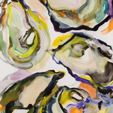 블루 핑크 웨이브 해변 일몰 야자수 쉘 풍경 아트 포스터 캔버스, 19. 16