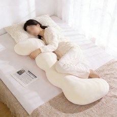 Pogeuni 일자형 대형 롱 바디필로우 인체공학 쿠션 숙면 도우미, 옐로우