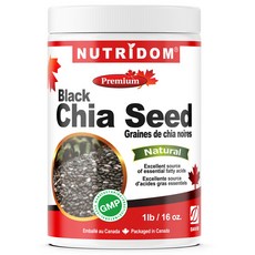 뉴트리돔 캐나다 유기농 블랙 치아씨드 453g Organic Black Chia Seed 1LB, 1개