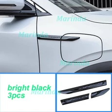 BYD Atto 3 Yuan Plus 2022-2025 용 자동차 도어 사이드 리프 펜더 장식 트림 바디 마커 검정색 액세서리, 02 bright black 3pcs