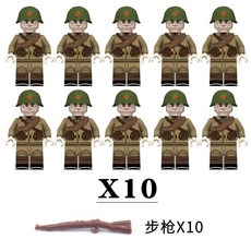 군사용 빌딩 블록 제군 미국군 독일군 제차 세계대전 당시 소련군 선물, 1개, 5. 10 pcs
