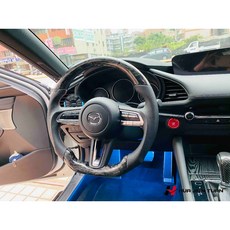 Mazda 馬自達 2019 2023年 Mazda 3 四代 CX-30 鍛造 卡夢 碳纖維方向盤, Mazda 3 四代-鍛造卡夢方向盤, Black