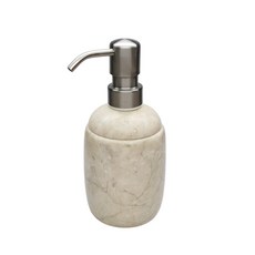 大理石紋給皂機 不鏽鋼按壓頭 簡約時尚浴室洗手乳分裝瓶, 米黃色, 1個