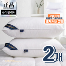 (커버포함) DeLINE 호텔 고중량 마이크로필에버 향균 베개 [20만판매기념], #01.오리지널, 2개
