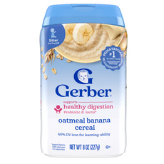 거버 오트밀 시리얼 분말 어린이식품 227g, 바나나(Banana), 1개