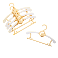 兒童衣架 嬰兒衣架 伸縮曬衣架 防滑曬襪架 寶寶小孩晾衣架, 新款 小熊兒童伸縮衣架 (黃白) 一支, 1個