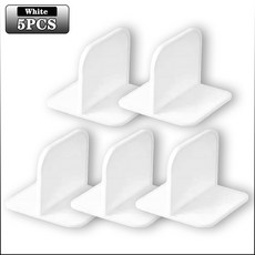 다기능 모양 책장 가구 없음 패스너 신발 드릴링 고정 필요 브래킷, AS SHOWN, White 5PCS