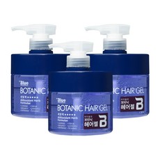 [리힘] 바이블루 보타닉 헤어젤 550ml x 3 온가족 세트 강력 고정 자연스러운 윤기, 3개