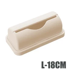 벽걸이 플라스틱 쓰레기 봉투 보관함 무펀치 쓰레기 봉투 홀더 가정용 주방 욕실 추출식 면 패드 용기, 02 L-White, 1개