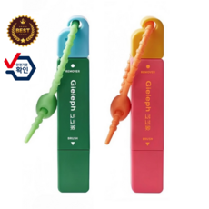 [안전인증] 제니로이드 투 헤드 디자인 휴대용 강력 얼룩제거 펜, 1개, 드렁크레드+모히또그린