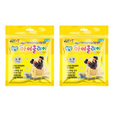 아모스 5000 탱탱아이클레이 파우치, 노랑, 110g, 2개