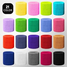 컬러 타월 손목 밴드 보호대, 화이트, 1개