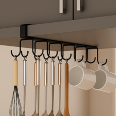 좋은픽 공중 부양 조리 도구 걸이, 1개, 블랙